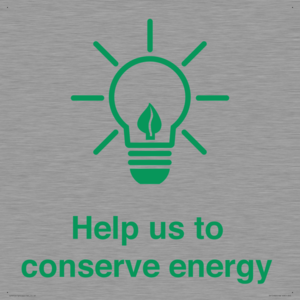Help us to conserve energy 